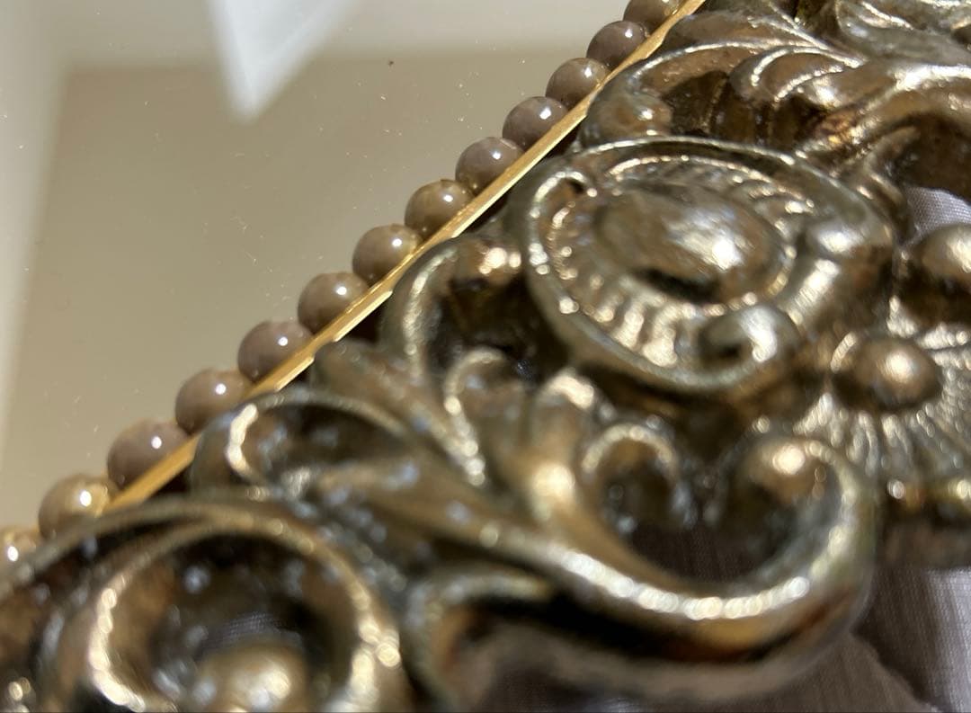 ★vintageミラー鏡アンティーク調 ウォールミラー 壁掛け 楕円大型 美容室