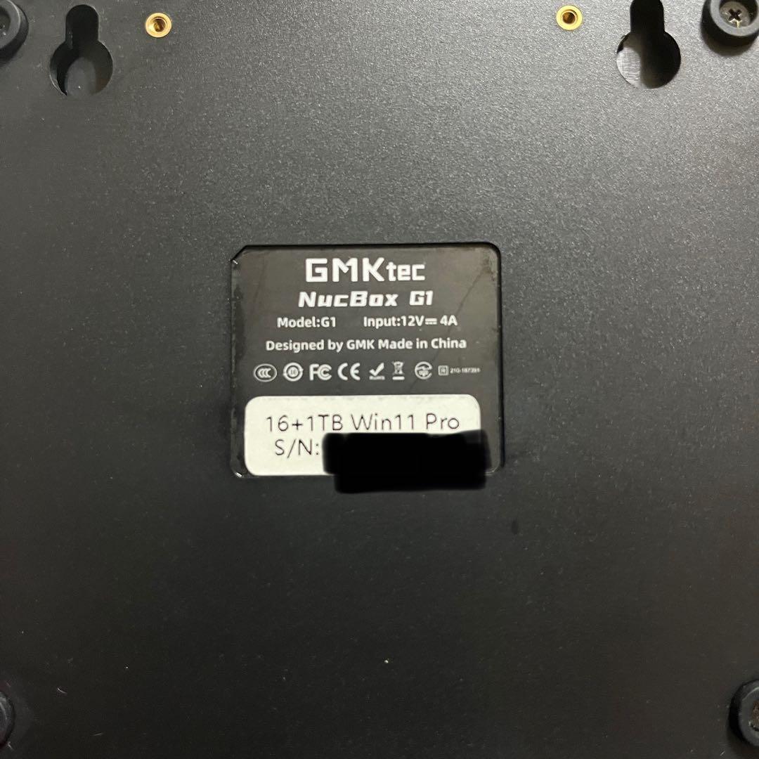 ミニPC GMKtec NucBox G1 16GB/1TB Win11 Pro