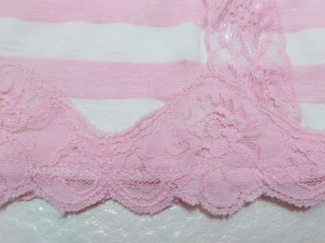 LIZLISA TRARA 希少 ピンクストライプ フリルキャミソール