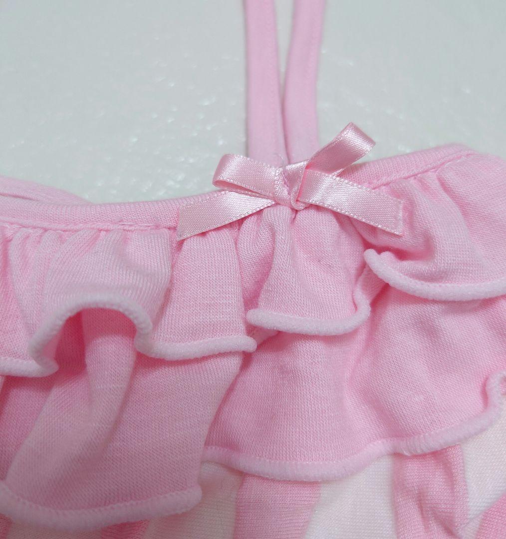 LIZLISA TRARA 希少 ピンクストライプ フリルキャミソール