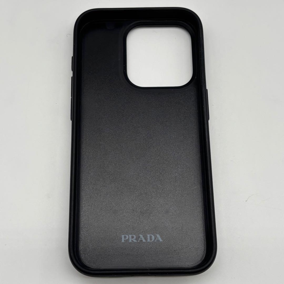 箱付き✨ プラダ iPhone 15pro スマホケース 三角ロゴ レザー 黒
