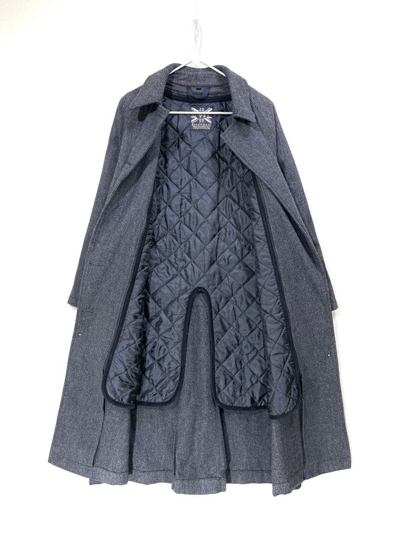 195 イギリス製 LAVENHAM 軽量 ウール ヘリンボーン ツイードコート