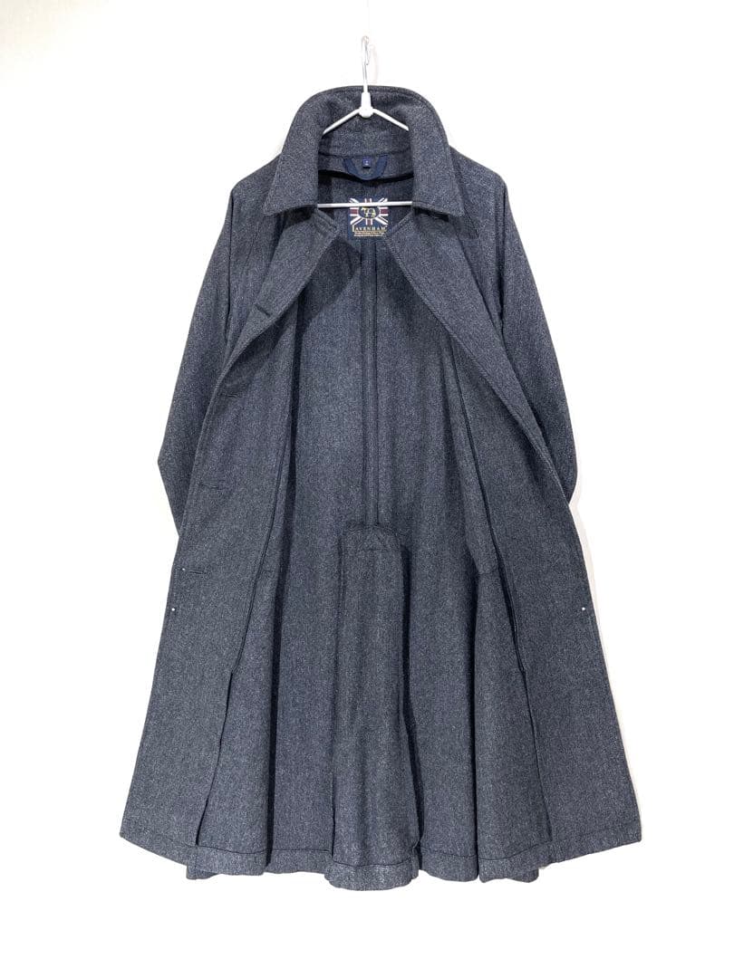 195 イギリス製 LAVENHAM 軽量 ウール ヘリンボーン ツイードコート