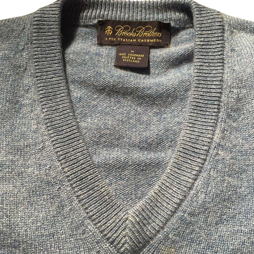 ブルックスブラザーズ ニットセーター 3-PLY カシミヤ100 ライトブルーM