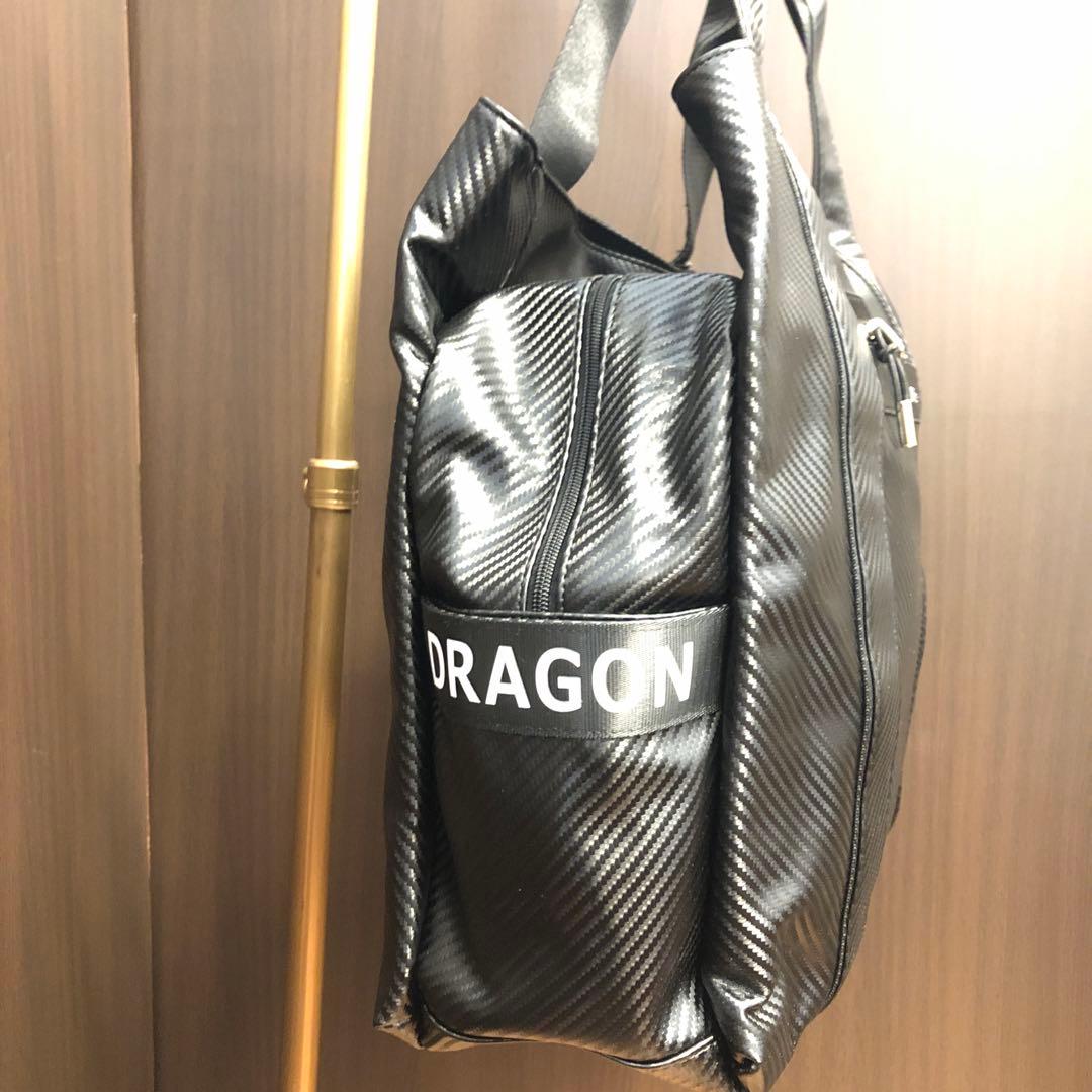 【新品】ダンスウィズドラゴン D3-320010 カーボンレザートートバッグ 黒