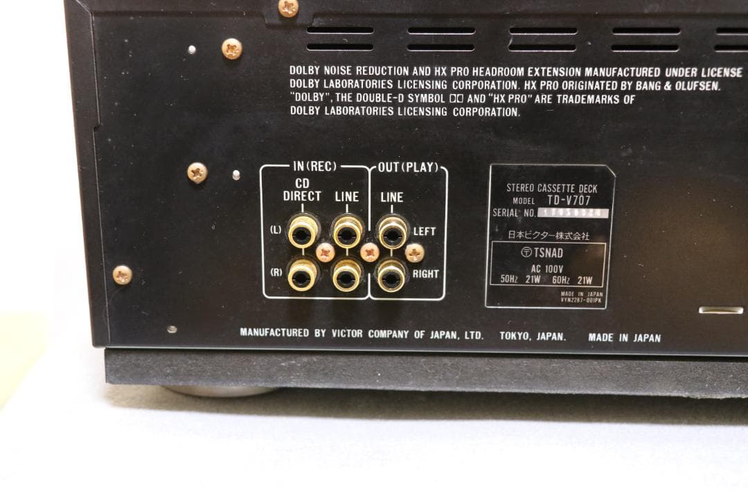 Victor TD-V707⑥カセットデッキ動作品