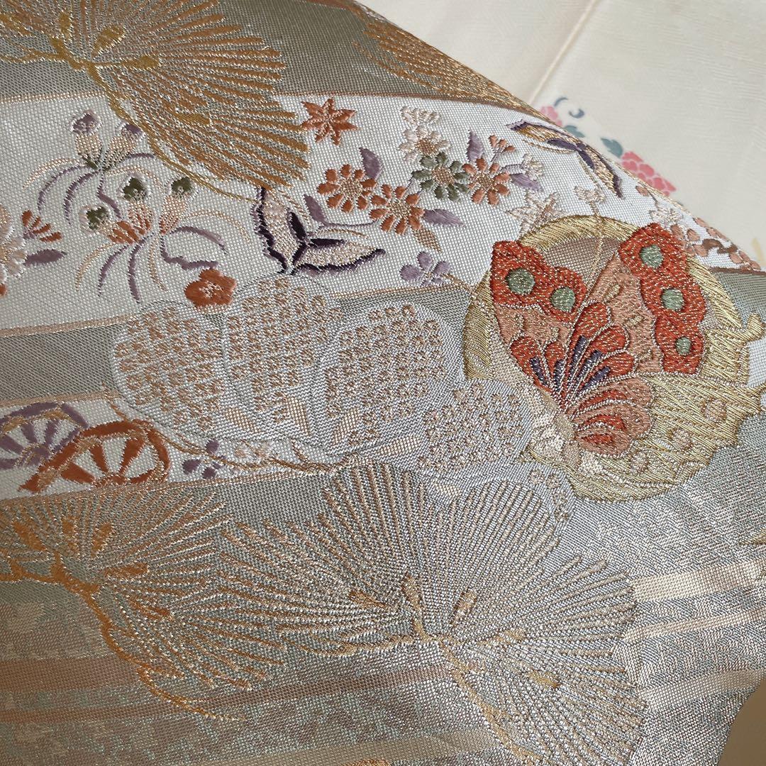 訪問着　フルセット　花ぐるま　金彩加工　華やか　入学式　卒業式　着物　I8