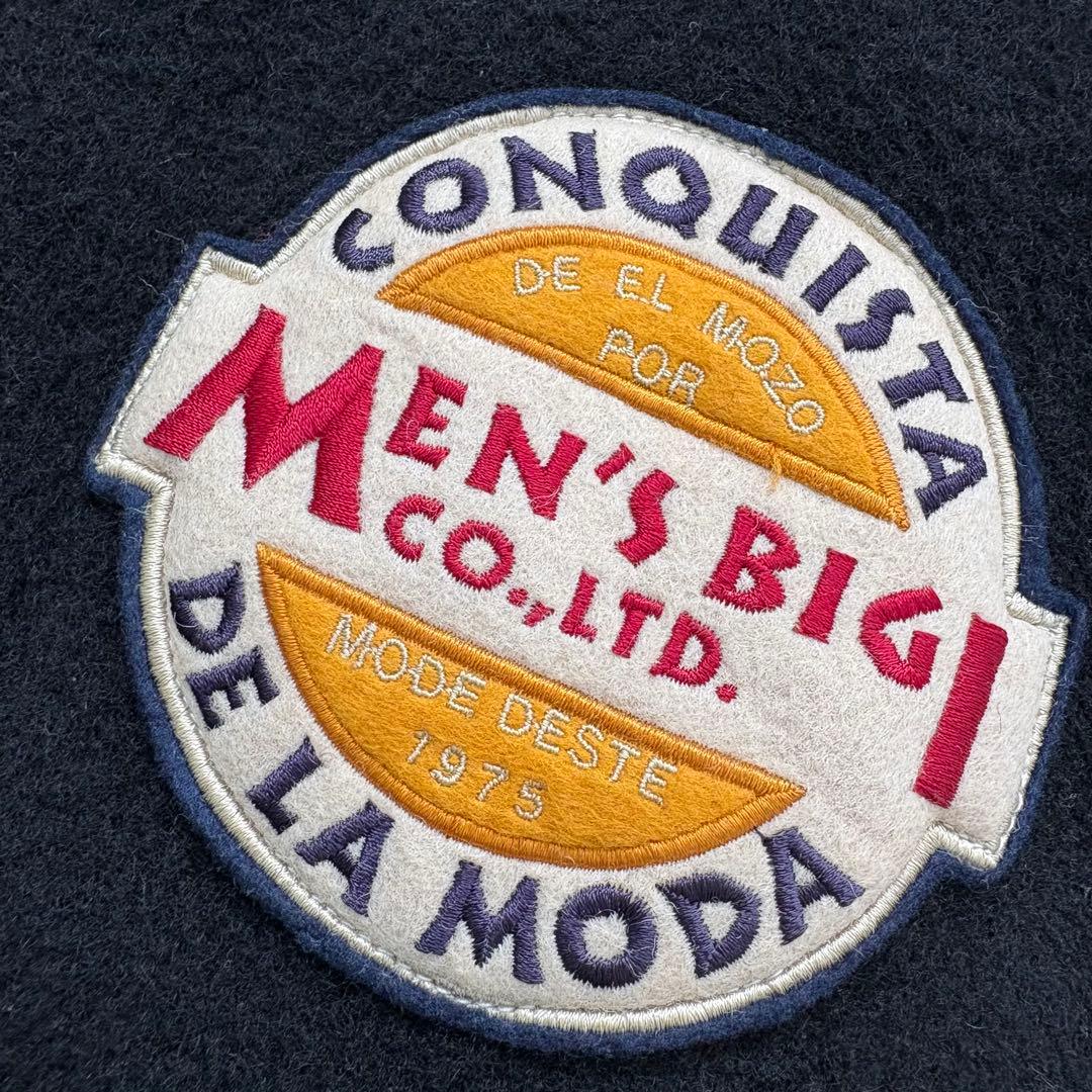 【Men's Bigi】 メンズビギ スタジャン ヴィンテージ ブラック 刺繍