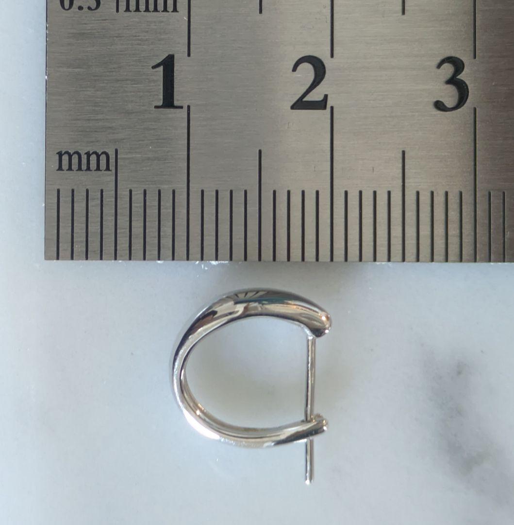 K18ホワイトゴールド フープ型 ピアス(片耳用)