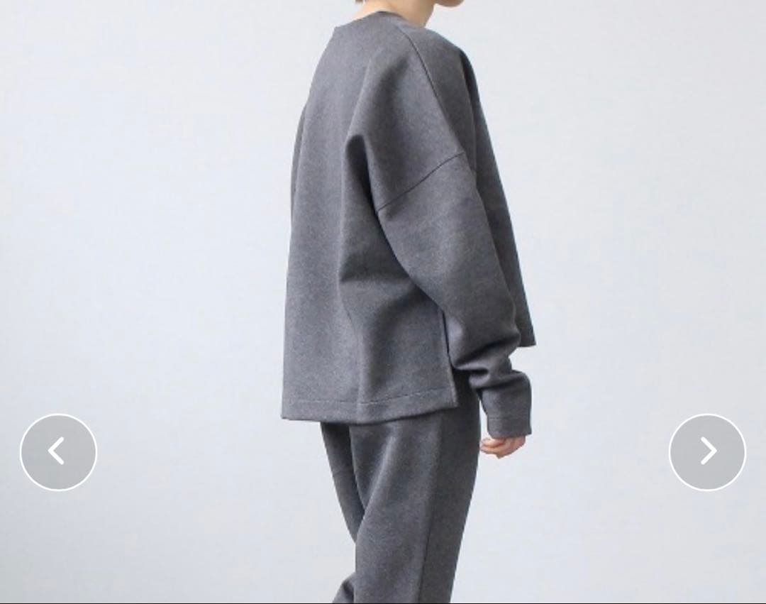 COUDRE クードル ダークグレー Vネック 長袖 スウェット 金子綾