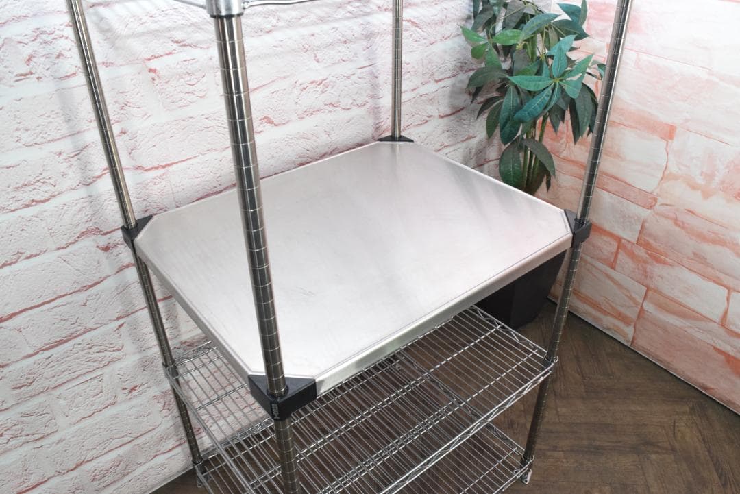 スーパーエレクター2種　幅758奥行613高1385 ワイヤー/ソリッドシェルフ