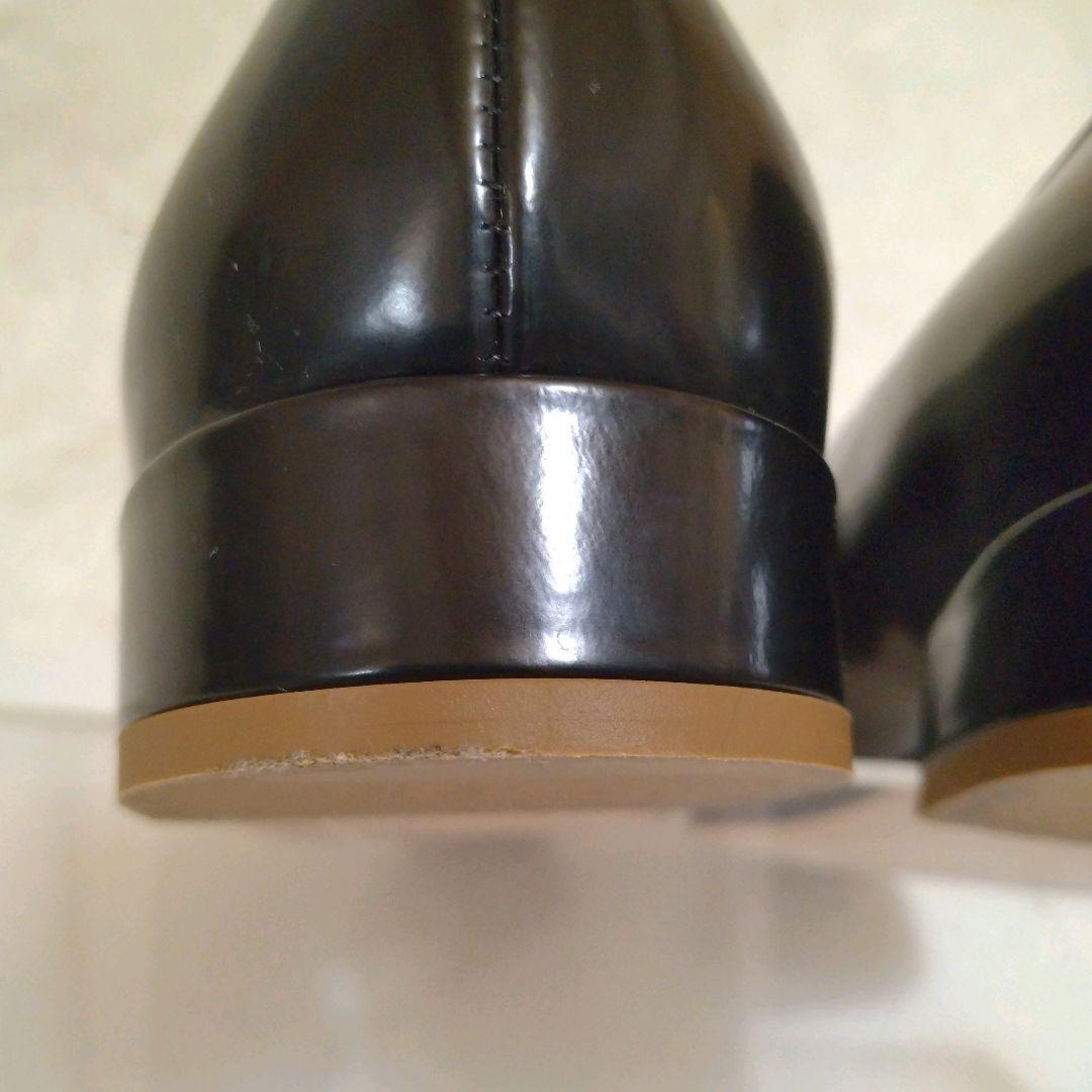 極美品 ファビオルスコーニ 本革 24.5 ビットローファー ローヒール 黒