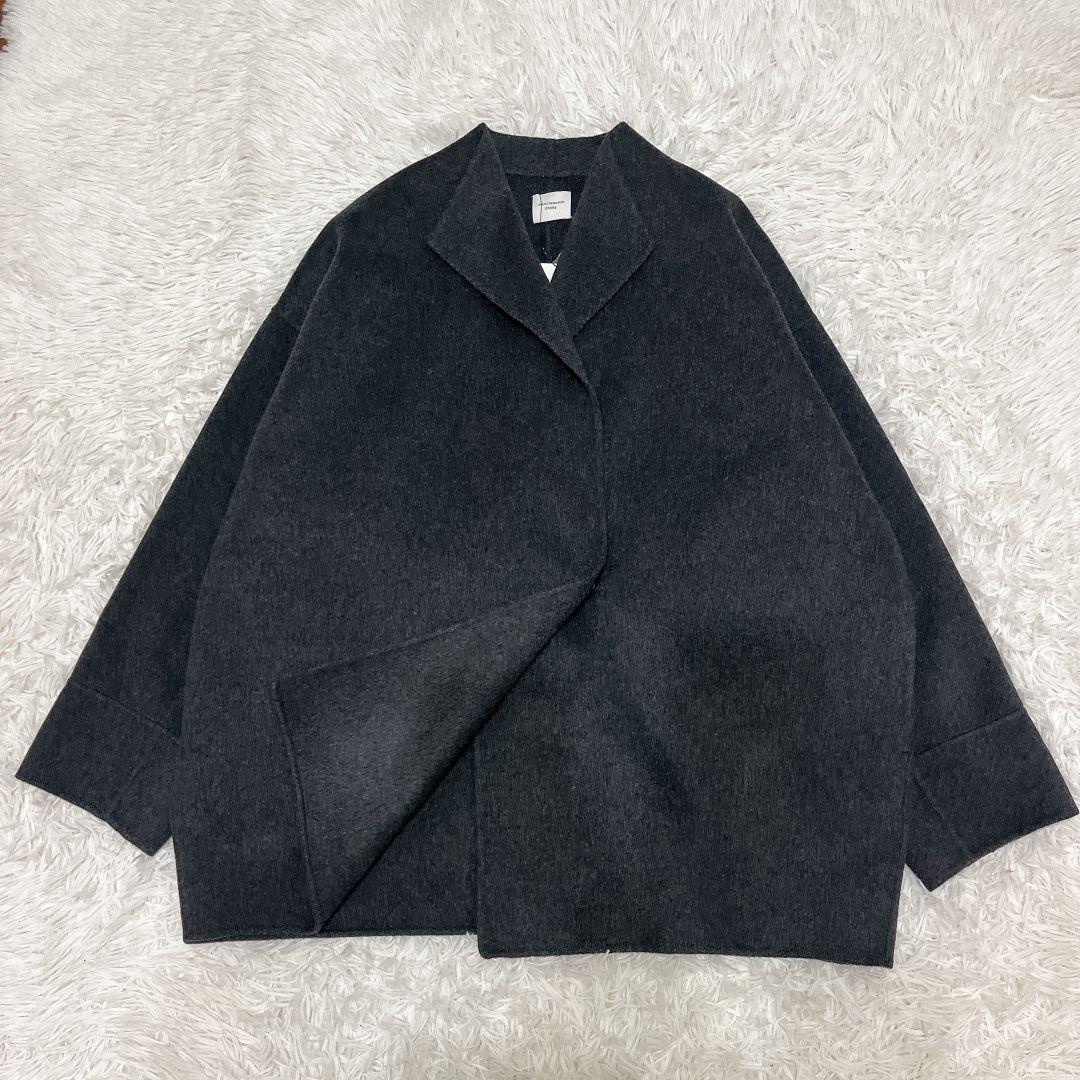 アーバンリサーチドアーズ　ウールリバーミドルガウンコート　チャコール