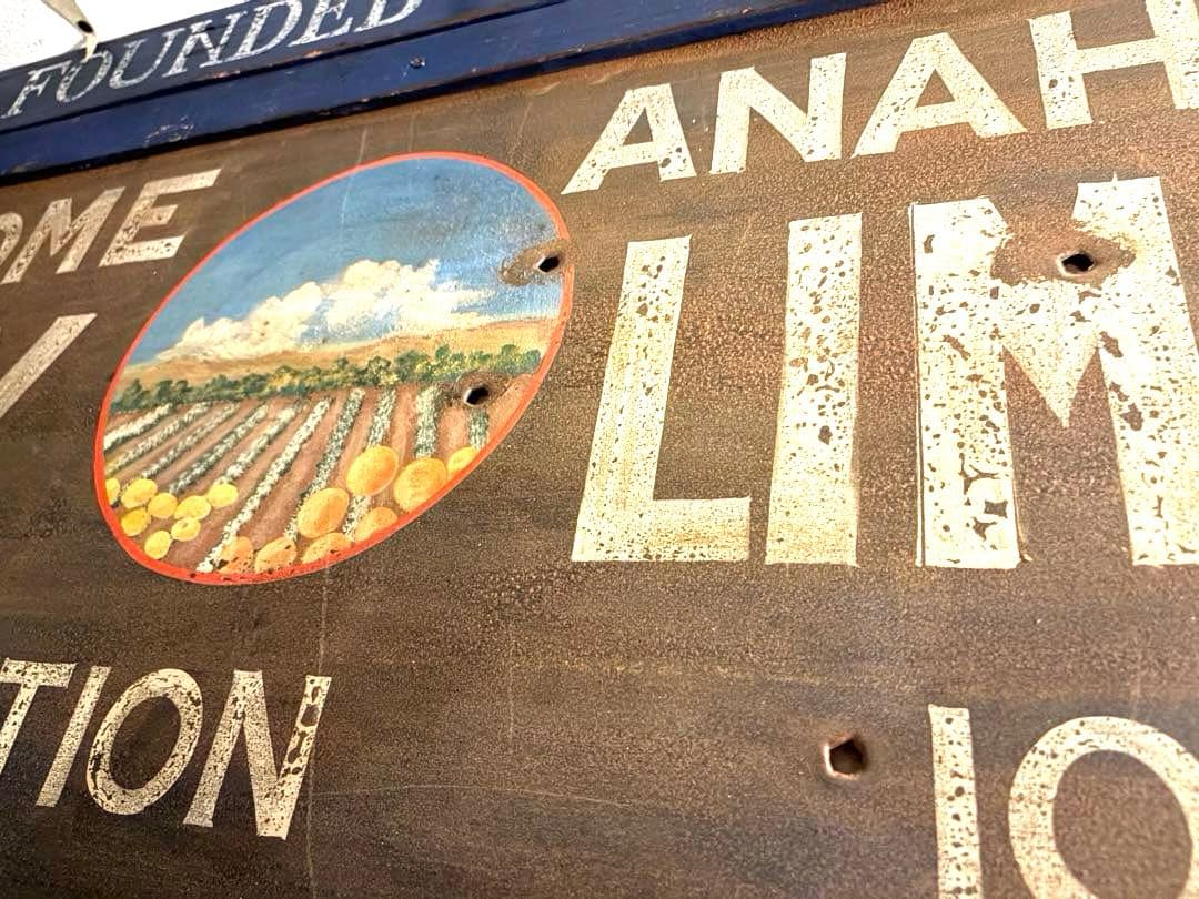 アナハイム市境標識 1857年設立　アメリカヴィンテージ看板