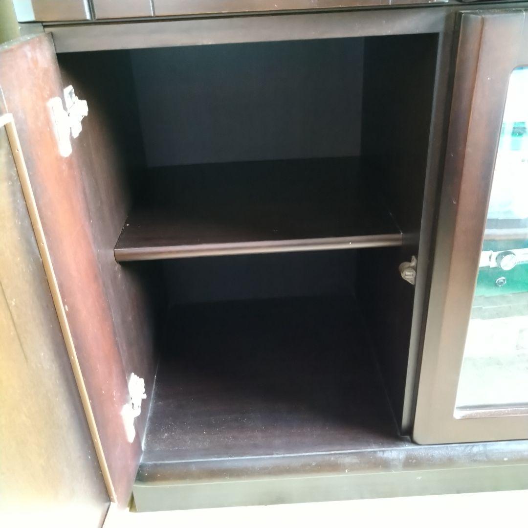 大型ダークブラウン収納キャビネット