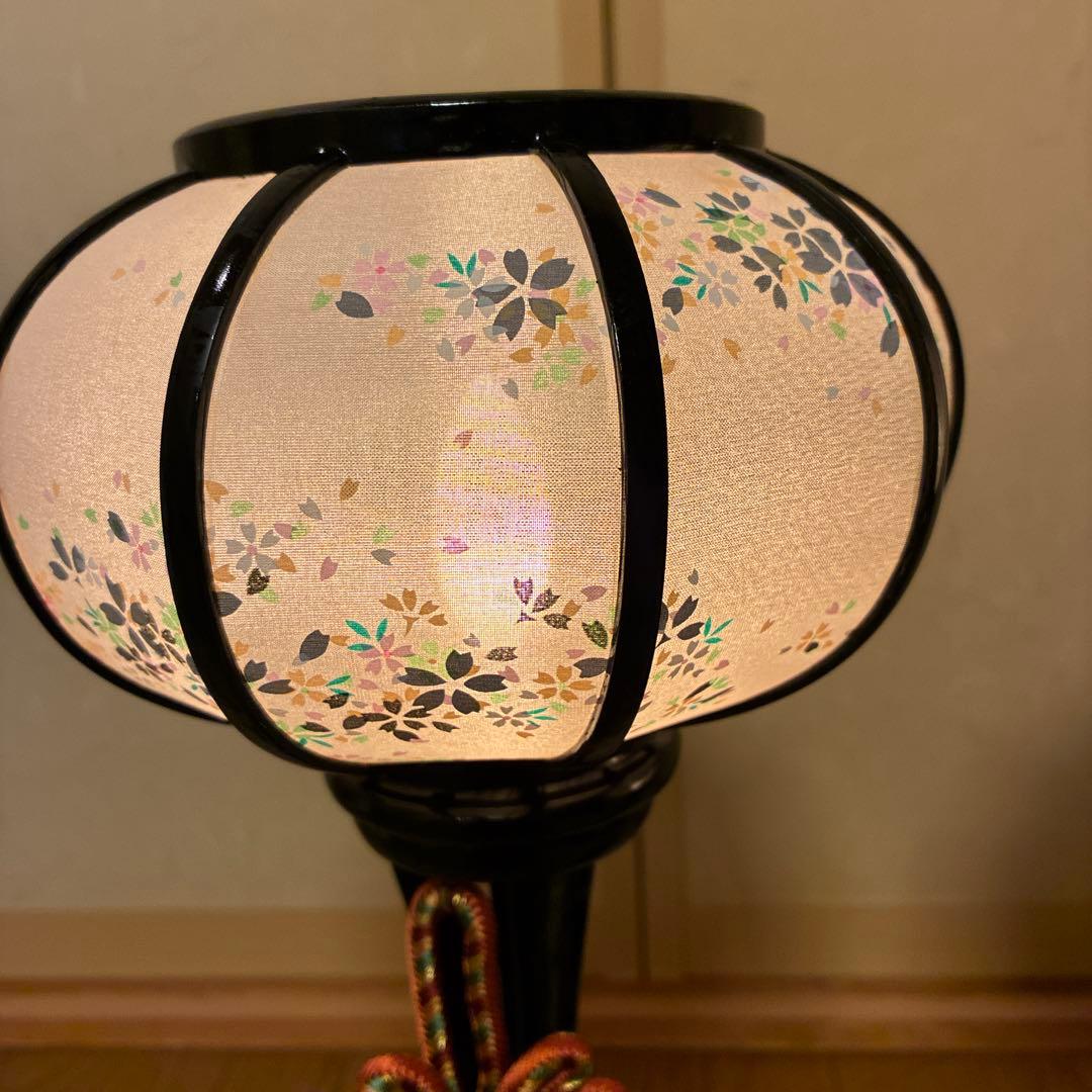お雛様雪洞　伝統工芸木製品　京錦三本足　桜