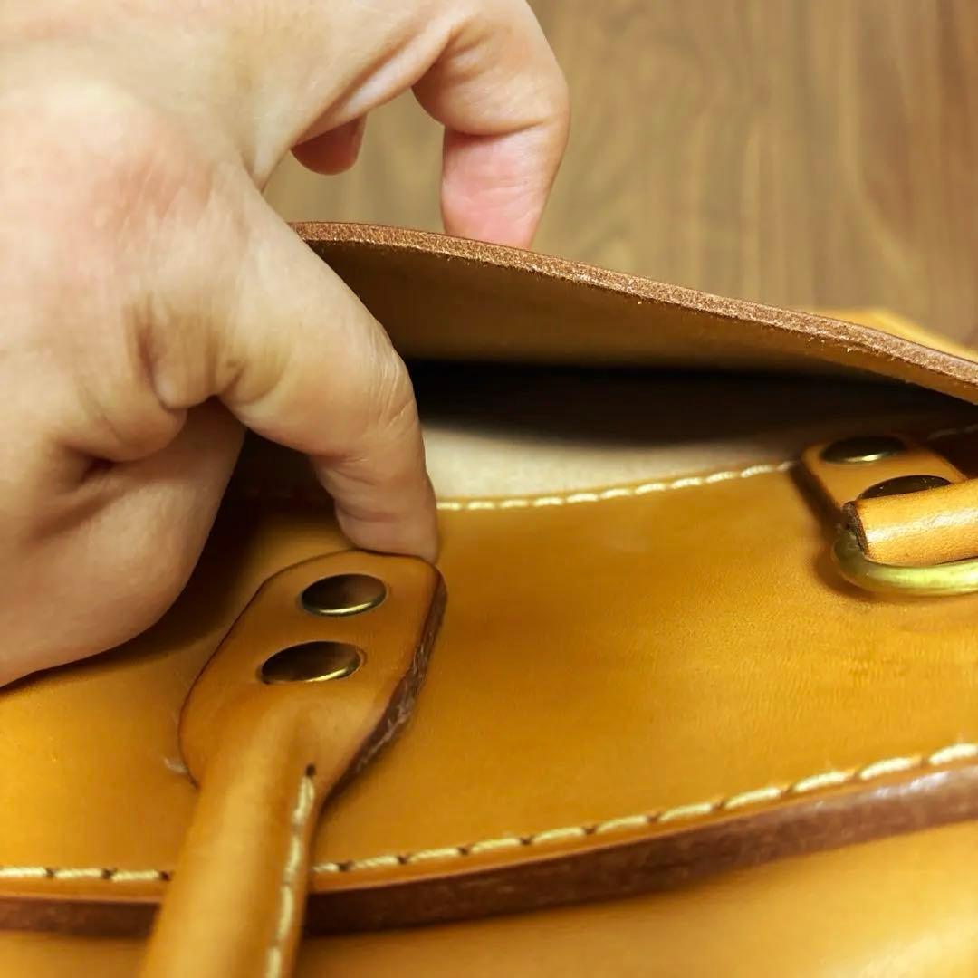 K*u様 HERZ 二本手2wayビジネスバッグキャメル色　Lサイズcitybo