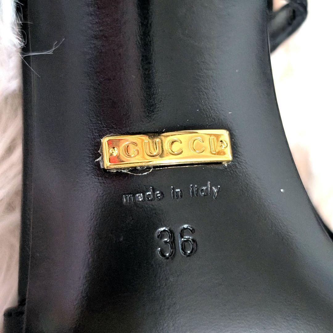 定価13万80%オフ☆GUCCI スリングバックパンプス GGラインストーン