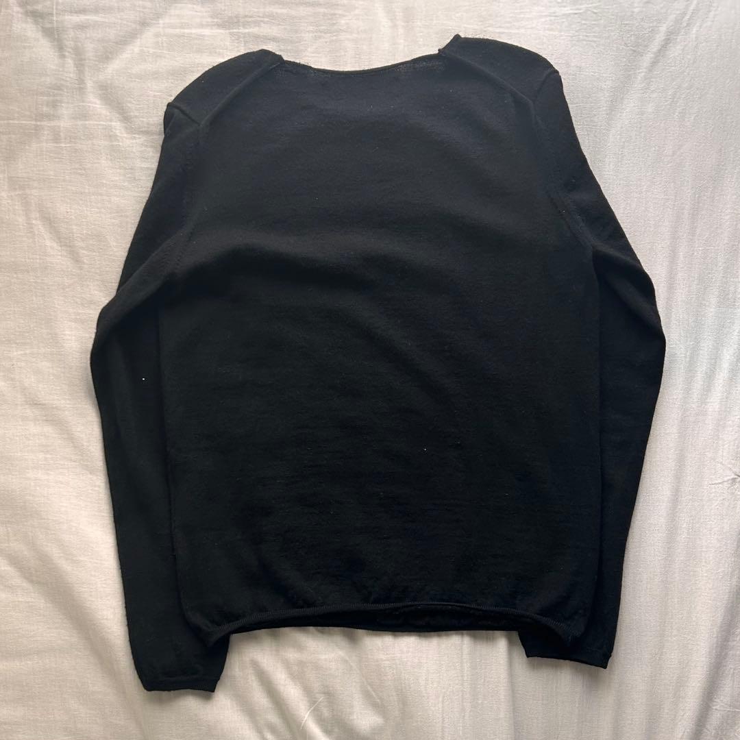 トップス comme des garcons BLACK BLACK text knit