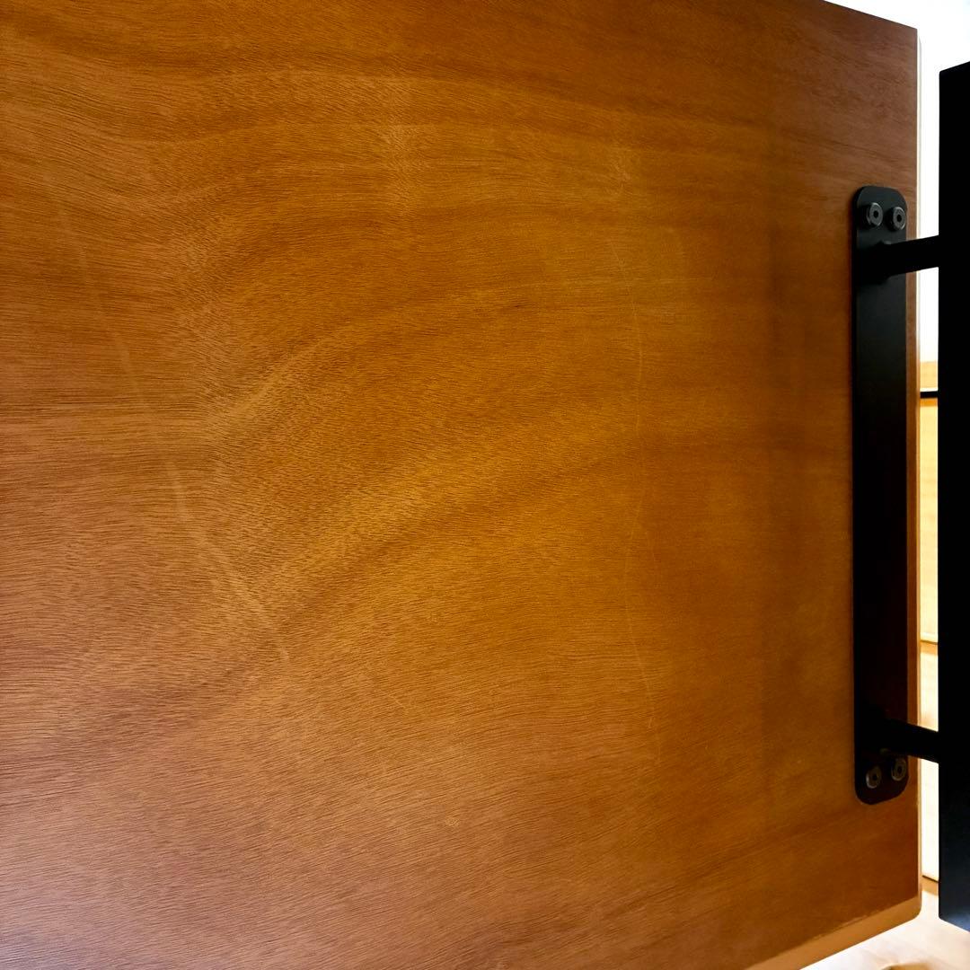 ルームズ大正堂 木製 デスク 120cm ブラウン×ブラック 机 家具 送料込