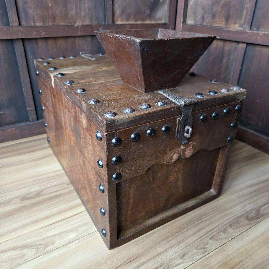 銭函　銭箱　マス付き　升箱　帳場　骨董　古民具　古道具　アンティーク