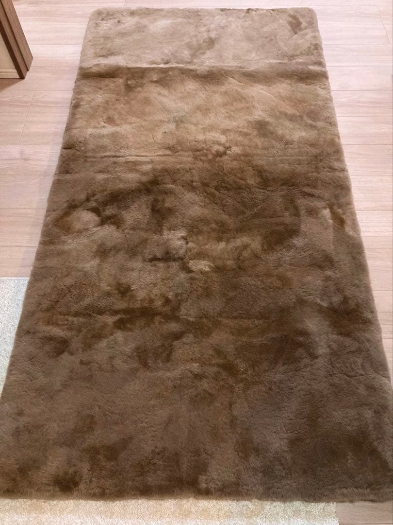 美品◆ ムートン敷きパッド シングル ブラウン 丸八真綿 2025.10月購入