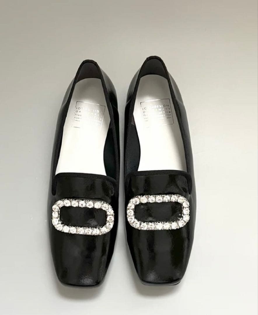 ロッタデザイン　オペラビジュー　ブラックエナメル　24.5