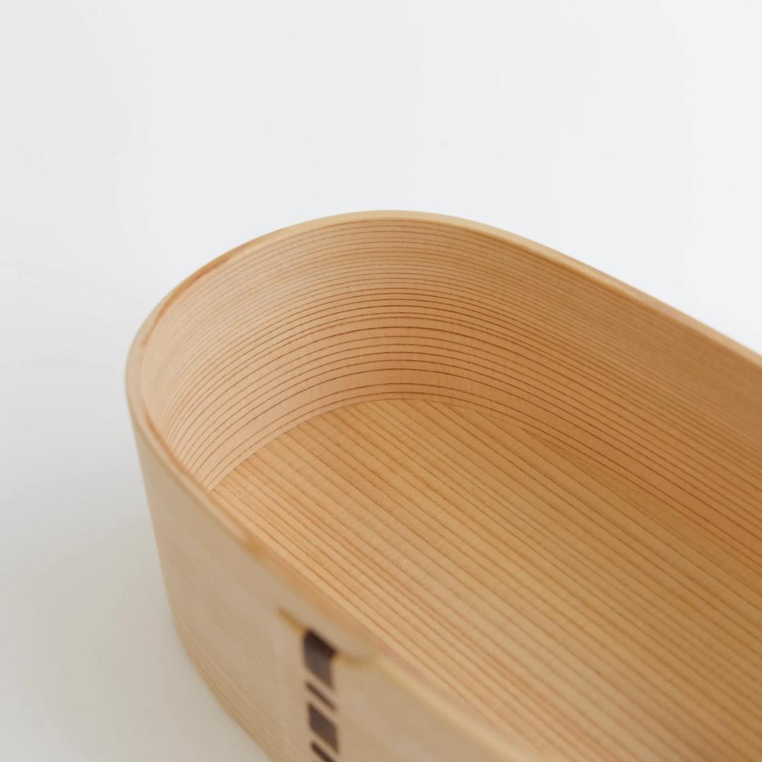 柴田慶信商店　曲げわっぱ　おむすび弁当箱 (中)箱入り未使用