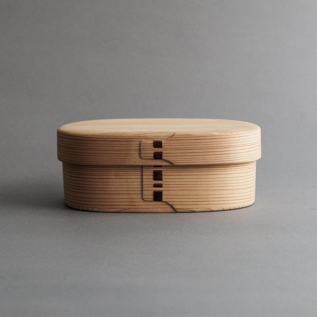 柴田慶信商店　曲げわっぱ　おむすび弁当箱 (中)箱入り未使用