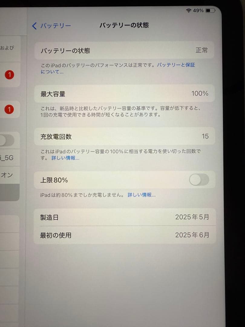 第11世代iPad A16 Wi-Fi 128GB シルバー バッテリー100%