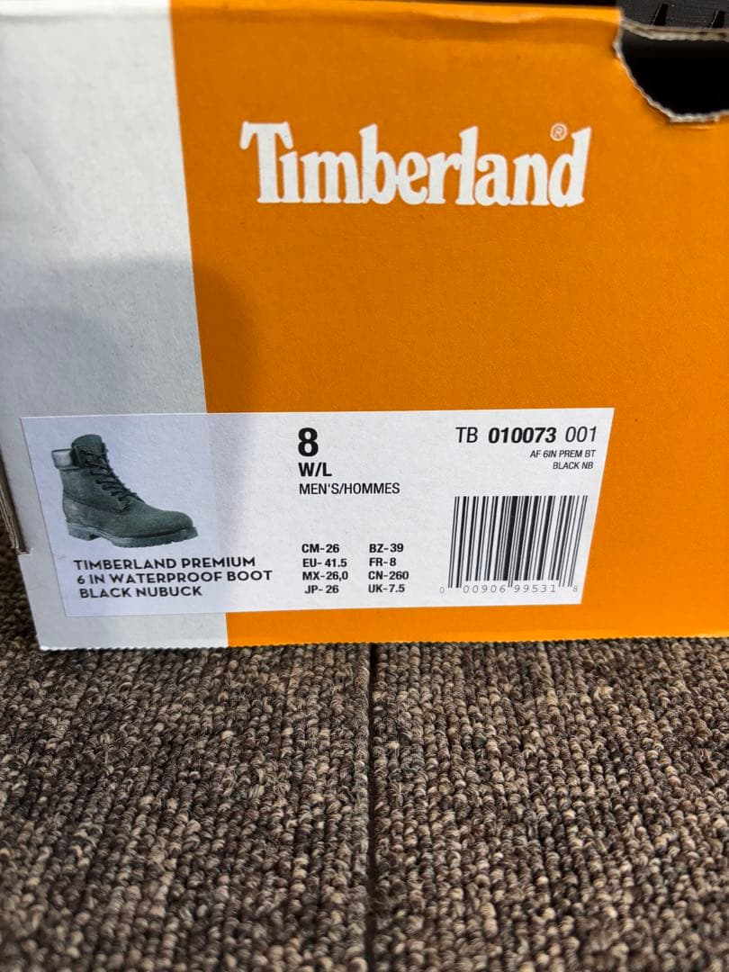 Timberland　６インチ プレミアムウォータープルーフブーツ　ブラック