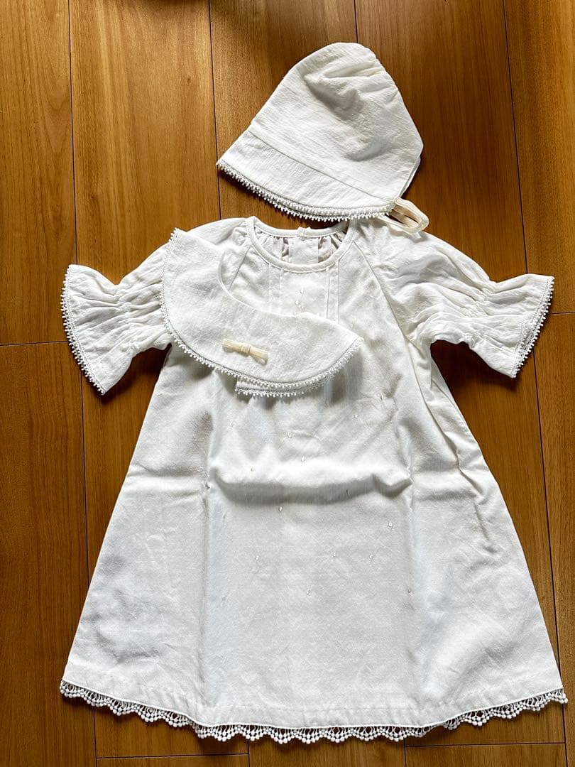 10mois セレモニードレス 帽子付き ホワイト