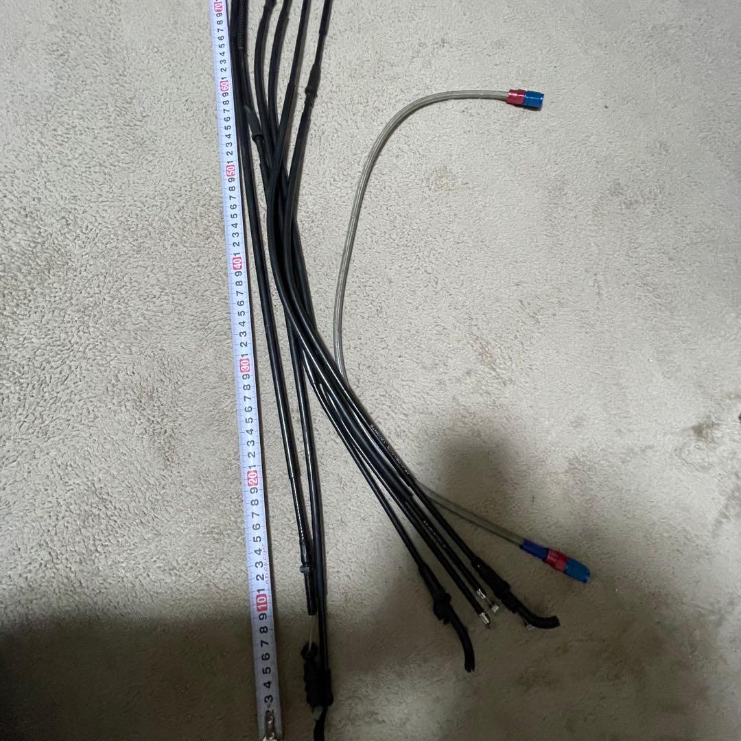 ゼファーχ ブレーキホース クラッチワイヤー メッシュホース セット