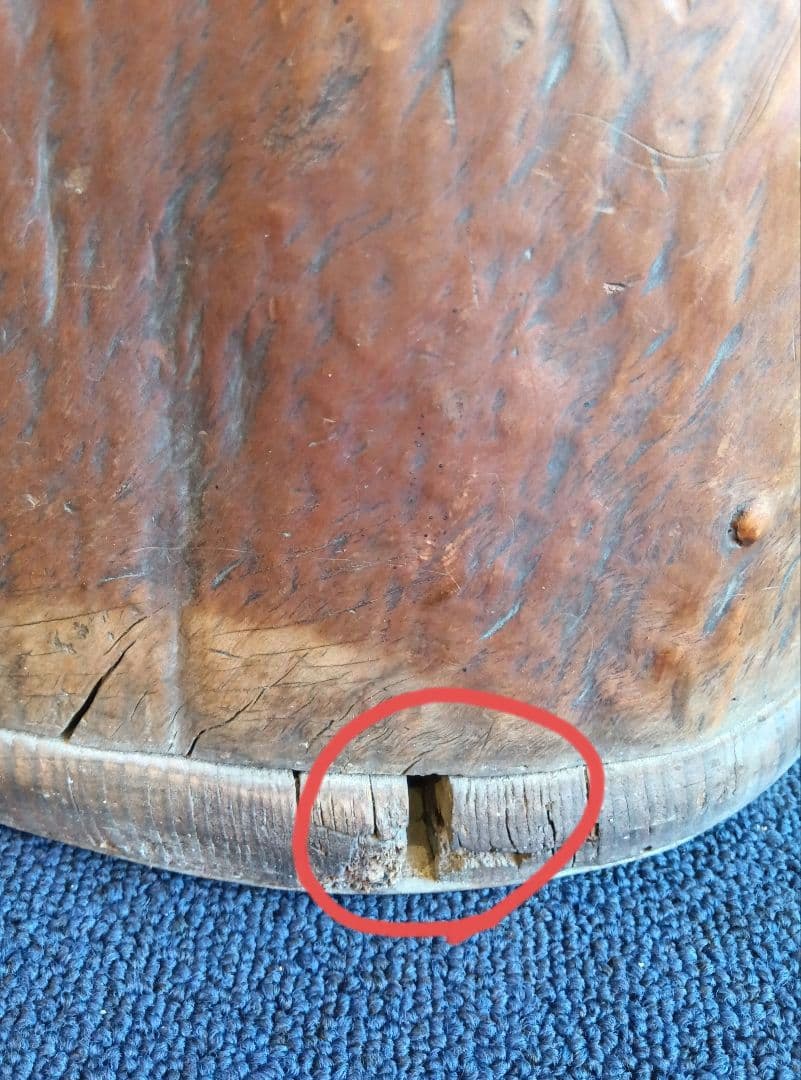 火鉢　天然木　彫刻　レトロ　ヴィンテージ　切株　工芸　古民家　骨董