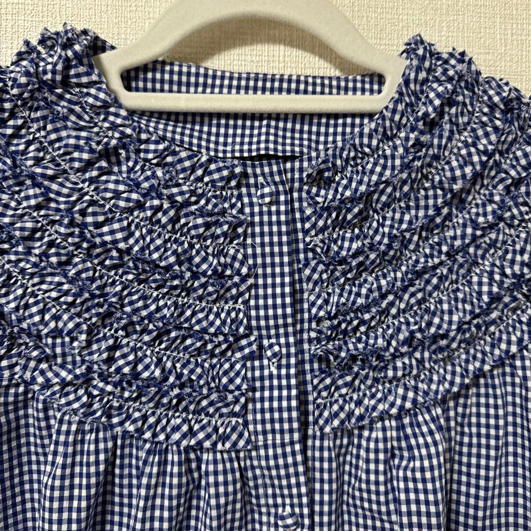 ロージーモンスター　ギンガムチェックブラウス
