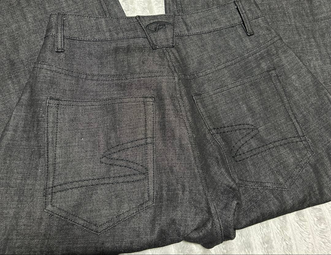 Peoplesense ブラックジーンズ ワイドパンツ