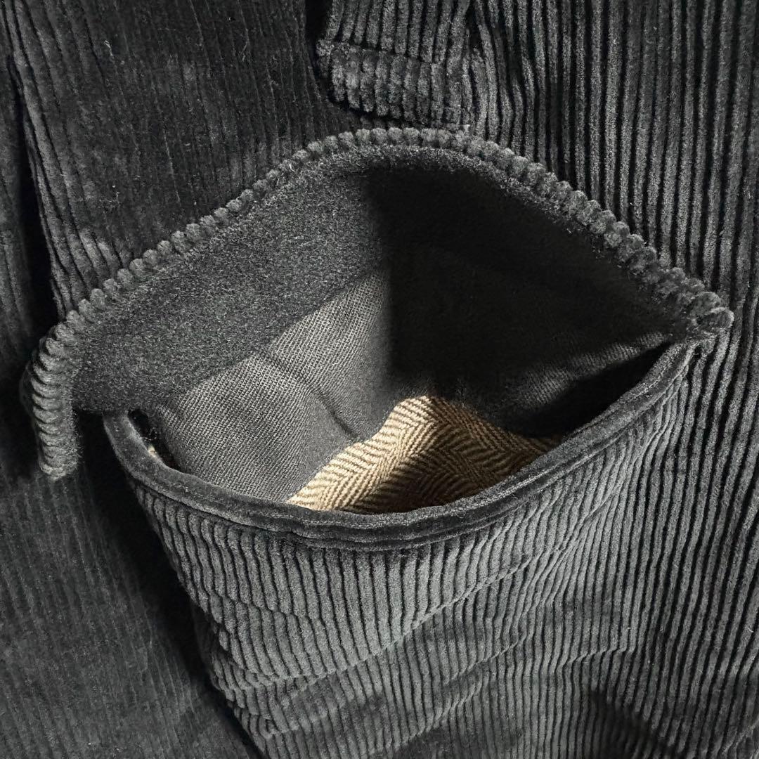 美品 希少 フランス製 ビンテージ 太畝コーデュロイ ダブルジャケット