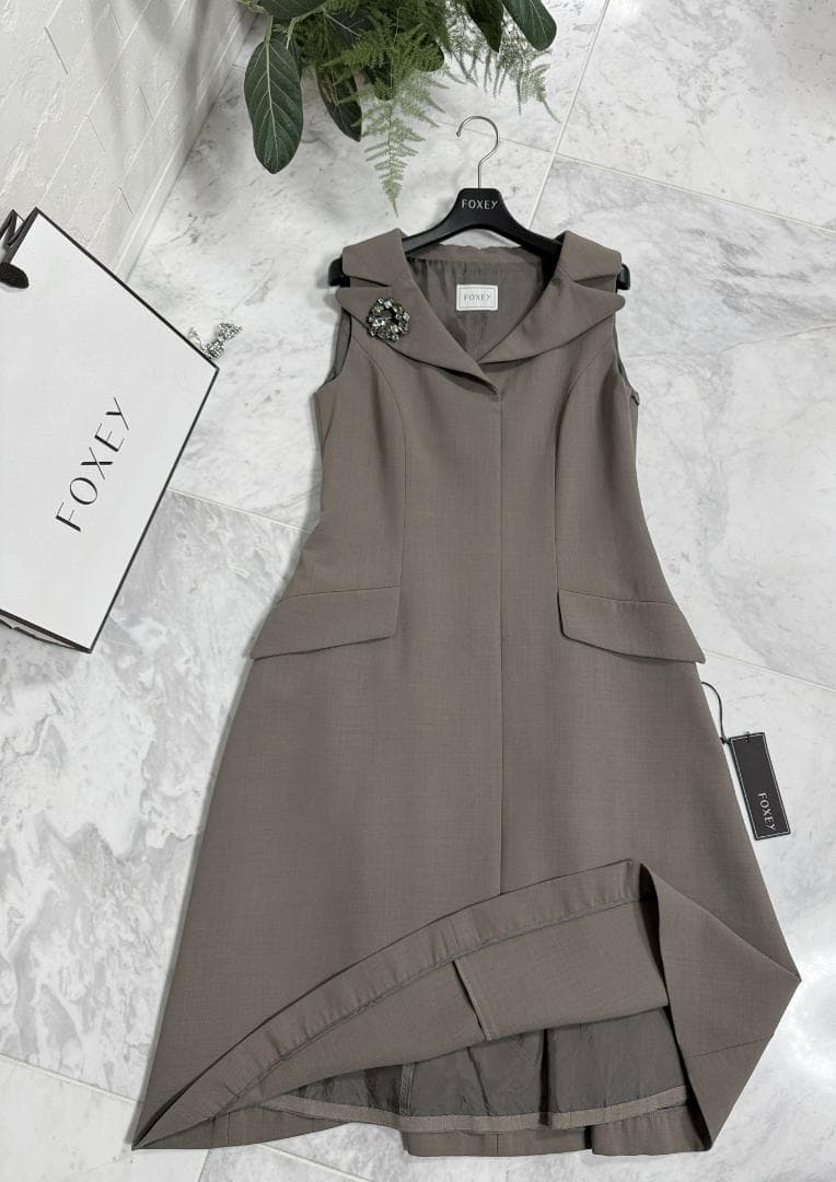 極美品★FOXEY/フォクシー ワンピース ドレス レディテイラード 38