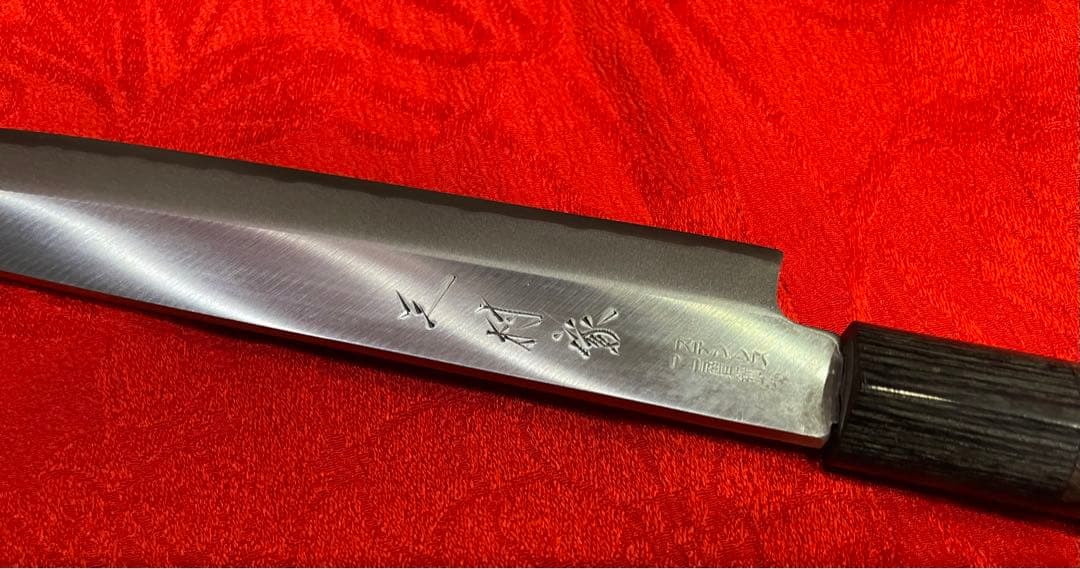 刺身包丁　柳刃包丁　ステンレス　ニ層鋼　新品　全長　約34.1センチ