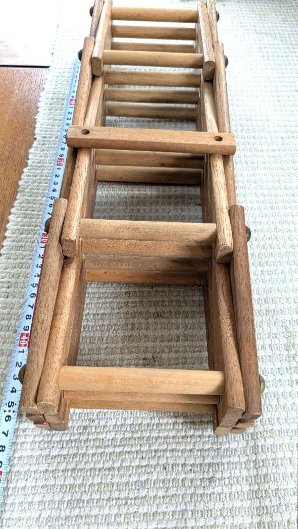 木製格子ラック 伸ばした時約60cm　ワインケース　瓶ケース