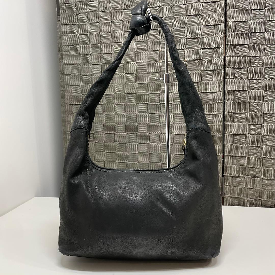 Y*K様 LOEWE ブラック　ナッパレザー ワンショルダーバッグ タッセル付き