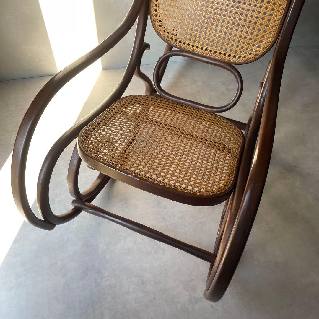 トーネット　マルニ　ベントウッド　ロッキングチェア　ラタン　曲木　ヴィンテージ