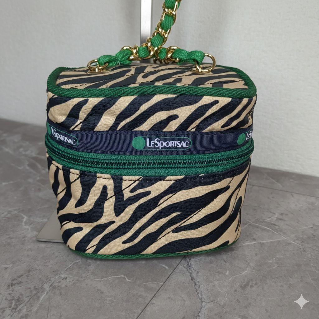 極美品 希少☆レスポートサック ゼブラ柄 チェーン バニティ ショルダーバッグ