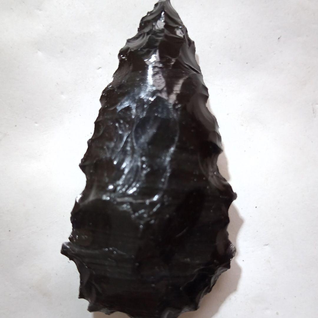 旧 石器 模写 267 石槍 黒曜石　　サンプル