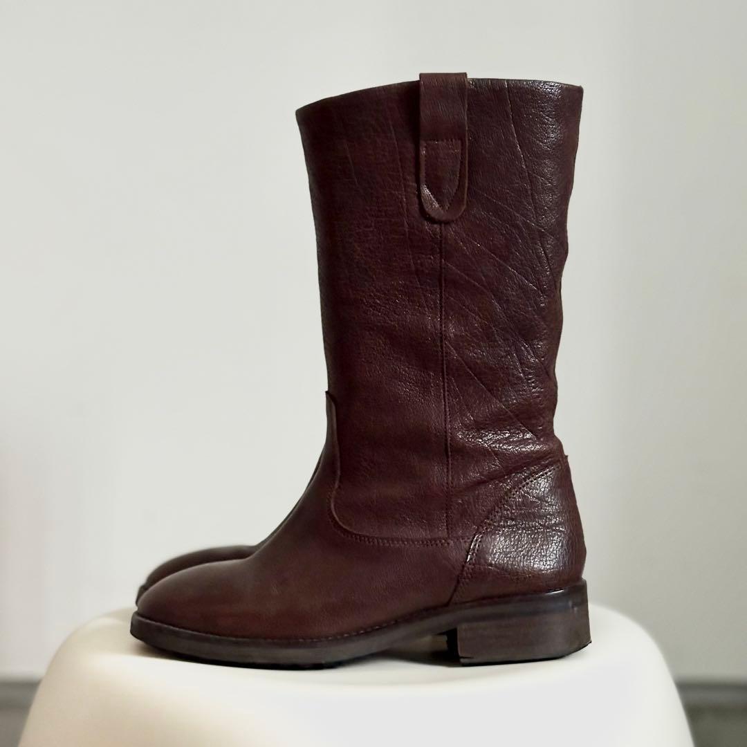 A.P.C レザーブーツ　ブラウン　美品