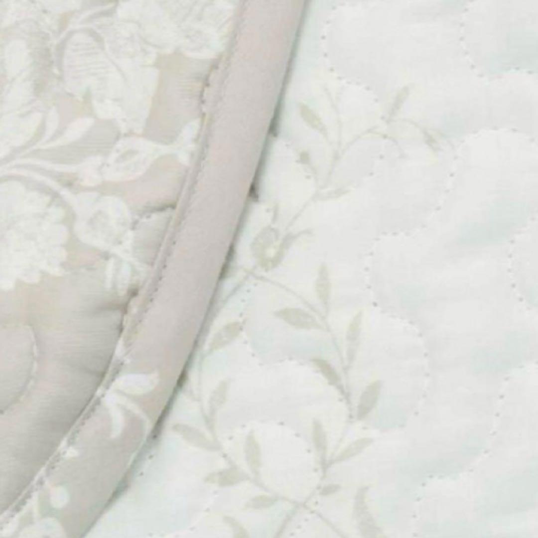 ローラアシュレイ　ジョゼッテ　キルトマルチカバー　ライトグレー　シングル用　新品