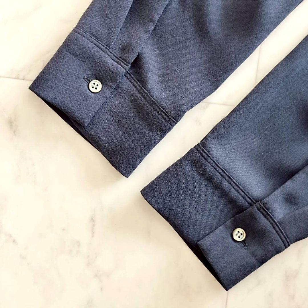 Theory luxe 洗える ボウタイ リボン ブラウス ネイビー