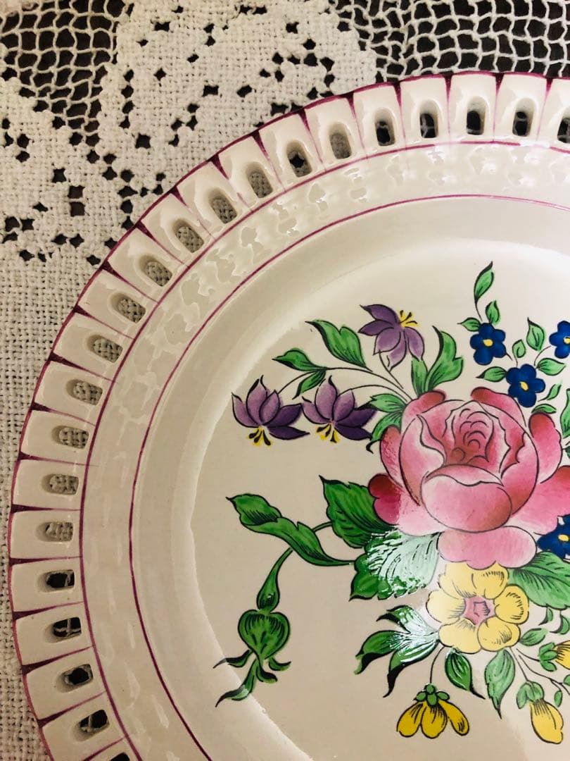 ひまわり様フランスヴィンテージ　リュネヴィル パニエプレート18,5cm /2枚