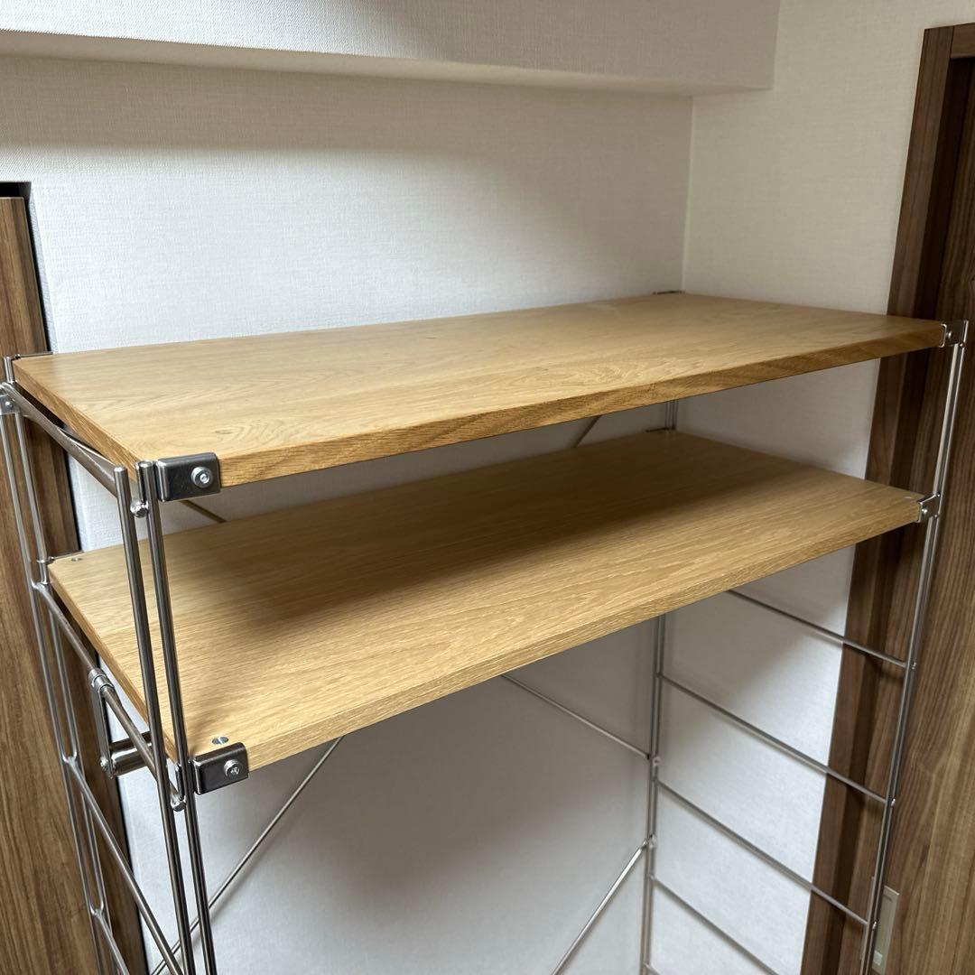 【無印良品】ステンレスユニットシェルフ・オーク材・ワードローブセット