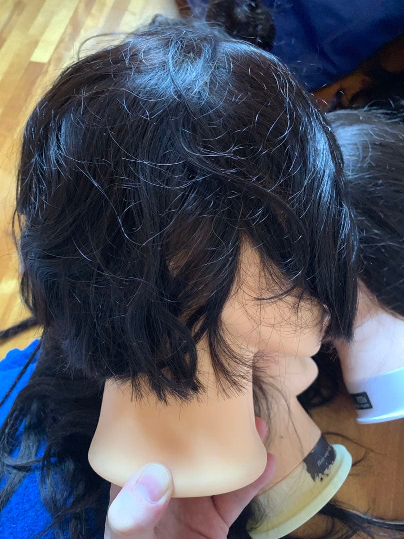 使用済みの人毛カットウィッグ　12体セット売り